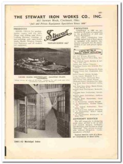 Stewart Iron Works Company 1941 vintage municipal catalog jail prison Stewart Iron Works Company 1941 vintage municipal catalog jail prison