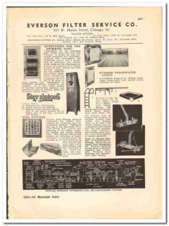 Everson Filter Service Company 1941 vintage municipal catalog swimming Everson Filter Service Company 1941 vintage municipal catalog swimming