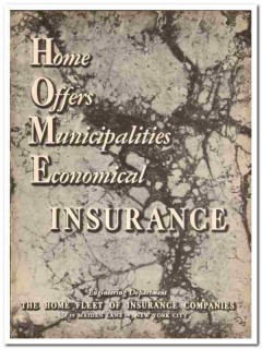 Home Fleet Insurance Companies 1941 vintage municipal catalog Home Fleet Insurance Companies 1941 vintage municipal catalog
