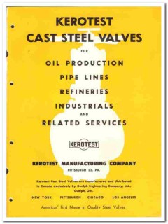 Kerotest Mfg Company 1954 vintage oil gas catalog oilfield valves Kerotest Mfg Company 1954 vintage oil gas catalog oilfield valves