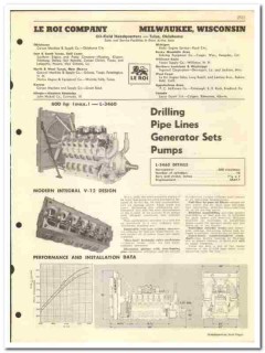 Le Roi Company 1954 vintage oil gas catalog oilfield drilling engines