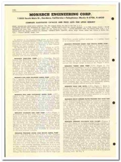 Monarch Engineering Corp 1954 vintage oil gas catalog oilfield pumps