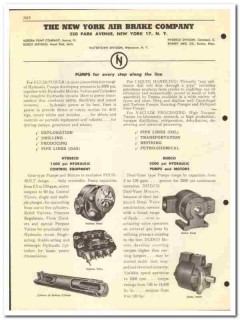 New York Air Brake Company 1954 vintage oil gas catalog oilfield pumps New York Air Brake Company 1954 vintage oil gas catalog oilfield pumps