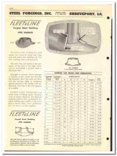 Steel Forgings Inc 1954 vintage oil gas catalog oilfield Fleet-Line