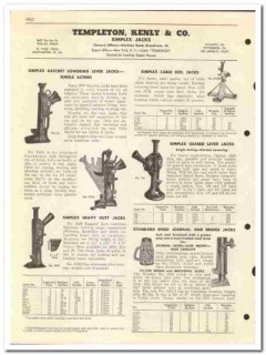 Templeton Kenly Company 1954 vintage oil gas catalog oilfield jacks Templeton Kenly Company 1954 vintage oil gas catalog oilfield jacks