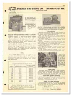 Turner Uni-Drive Company 1954 vintage oil gas catalog oilfield Turner Uni-Drive Company 1954 vintage oil gas catalog oilfield