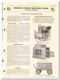 United States Motors Corp 1954 vintage oil gas catalog oilfield engine