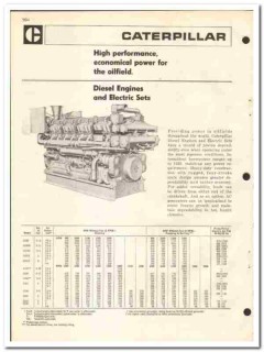 Caterpillar Tractor Company 1970 vintage oil catalog oilfield engines