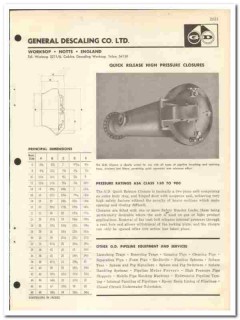 General Descaling Company LTD 1970 vintage oil gas catalog oilfield