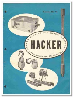 Hacker Machine Supply Company 1970 vintage oil gas catalog oilfield Hacker Machine Supply Company 1970 vintage oil gas catalog oilfield