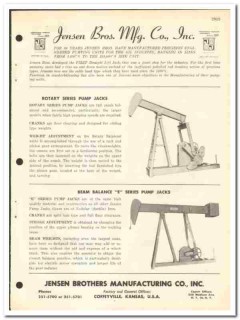 Jensen Brothers Mfg Company 1970 vintage oil catalog oilfield pump Jensen Brothers Mfg Company 1970 vintage oil catalog oilfield pump