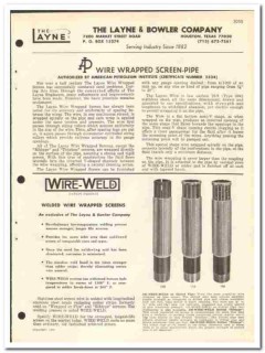 Layne Bowler Company 1970 vintage oil gas catalog oilfield screens Layne Bowler Company 1970 vintage oil gas catalog oilfield screens