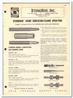 StoneBor Inc 1970 vintage oil catalog oilfield hard surfacing spraying StoneBor Inc 1970 vintage oil catalog oilfield hard surfacing spraying