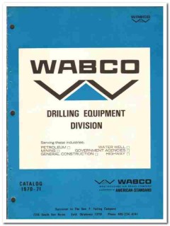 Westinghouse Air Brake Company 1970 vintage oil catalog oilfield WABCO Westinghouse Air Brake Company 1970 vintage oil catalog oilfield WABCO