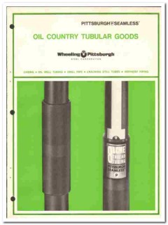 Wheeling Pittsburgh Steel Corp 1970 vintage oil catalog oilfield pipe Wheeling Pittsburgh Steel Corp 1970 vintage oil catalog oilfield pipe