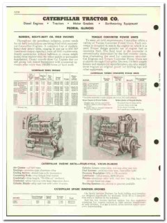 Caterpillar Tractor Company 1957 vintage catalog oilfield engines