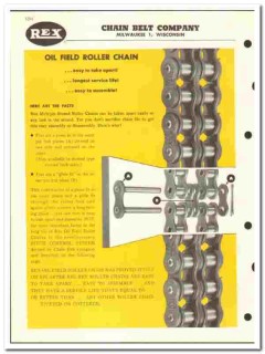 Chain Belt Company 1957 vintage oil catalog oilfield pumps roller Rex