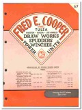 Fred E Cooper Inc 1957 vintage oil catalog oilfield mobile winch units