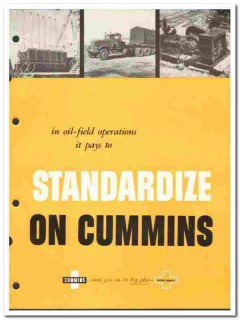 Cummins Engine Company 1957 vintage oil gas catalog oilfield diesel