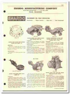 Enardo Mfg Company 1957 vintage oil gas catalog oilfield specialties