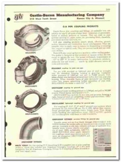 Gustin-Bacon Mfg Company 1955 vintage oil catalog oilfield couplings Gustin-Bacon Mfg Company 1955 vintage oil catalog oilfield couplings