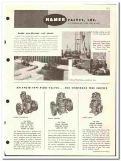 Hamer Valves Inc 1955 vintage oil gas catalog oilfield plug blind Hamer Valves Inc 1955 vintage oil gas catalog oilfield plug blind
