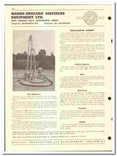 Hands-England Oilfield Equipment LTD 1955 vintage oil gas catalog Hands-England Oilfield Equipment LTD 1955 vintage oil gas catalog