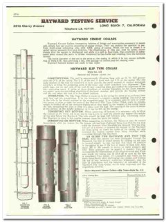 Hayward Testing Service 1955 vintage oil gas catalog oilfield collars