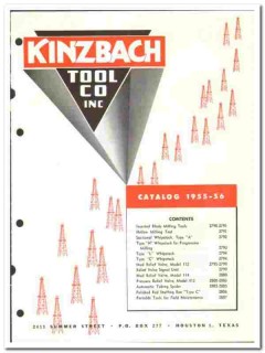 Kinzbach Tool Company 1955 vintage oil gas catalog oilfield equipment Kinzbach Tool Company 1955 vintage oil gas catalog oilfield equipment