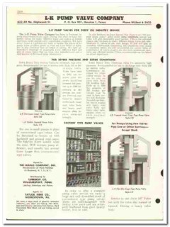 L-K Pump Valve Company 1955 vintage oil gas catalog oilfield equipment