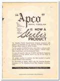 Columbus Dental Mfg Company 1938 vintage ad Steele APCO Porcelain