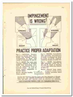 Columbus Dental Mfg Company 1938 vintage dental ad Trupontics practice