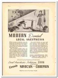 Cook Laboratories Inc 1938 vintage dental ad local anesthesia modern