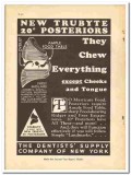 Dentists Supply Company NY 1938 vintage dental ad Trubyte Posteriors 2
