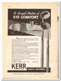 Detroit Dental Mfg Company 1938 vintage ad KERR mouth mirrors