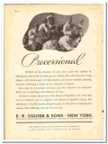 E R Squibb Sons 1938 vintage dental ad Processional