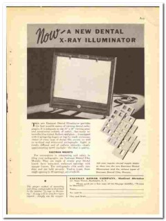 Eastman Kodak Company 1938 vintage dental ad X-ray illuminator