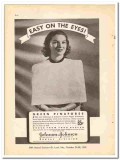 Johnson & Johnson 1938 vintage dental ad Green Paper Pinafores eyes