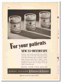 Johnson & Johnson 1938 vintage dental ad Dentotape flat floss silk