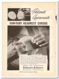 Johnson & Johnson 1938 vintage dental ad sanitary headrest covers
