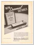 Johnson & Johnson 1938 vintage dental ad Dermal Sutures