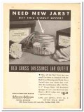 Johnson & Johnson 1938 vintage dental ad Red Cross dressing jar outfit