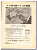 McCaskey Register Company 1938 vintage dental ad dentist income