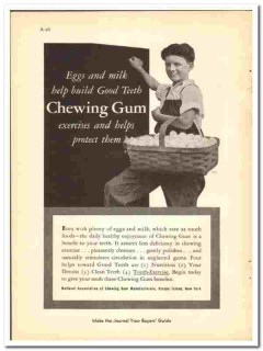 National Association Chewing Gum Mfrs 1938 vintage dental ad teeth