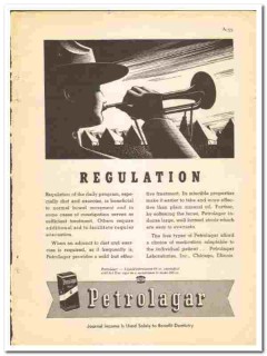 Petrolagar Laboratories Inc 1938 vintage dental ad bowel regulation Petrolagar Laboratories Inc 1938 vintage dental ad bowel regulation
