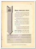 Philip Morris Company 1938 vintage dental ad smoke cigarettes tests Philip Morris Company 1938 vintage dental ad smoke cigarettes tests