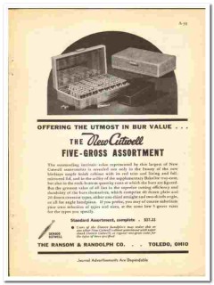 Ransom Randolph Company 1938 vintage dental ad Cutwell Five-Gross Ransom Randolph Company 1938 vintage dental ad Cutwell Five-Gross
