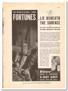 Ritter Dental Mfg Company 1938 vintage dental ad X-ray unit
