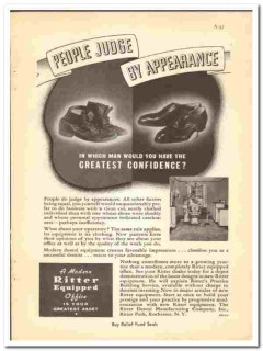 Ritter Dental Mfg Company 1938 vintage dental ad judge appearance