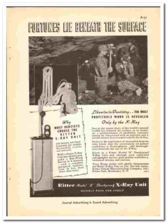 Ritter Dental Mfg Company 1938 vintage dental ad X-Ray Unit beneath